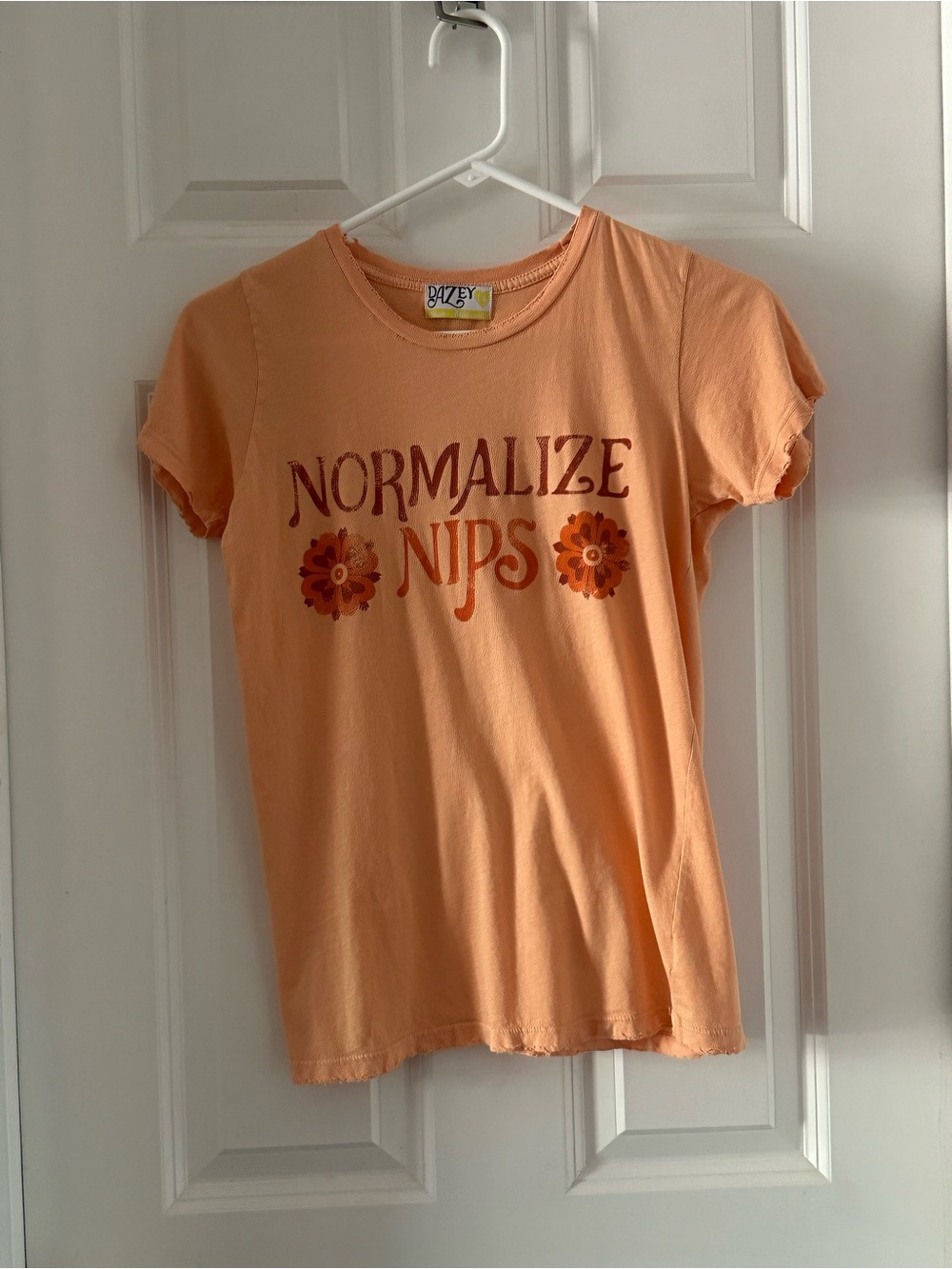 Dazey LA Peach 'Normalize Nips' Graphic Tee